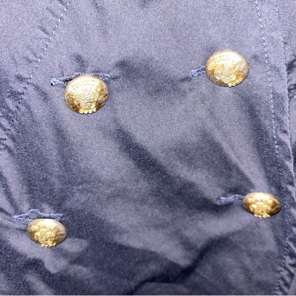 Patrizia Pepe Top Navy Blue Military Blazer Top Gold Buttons Size IT 42 US S EUC - Picture 10 of 16